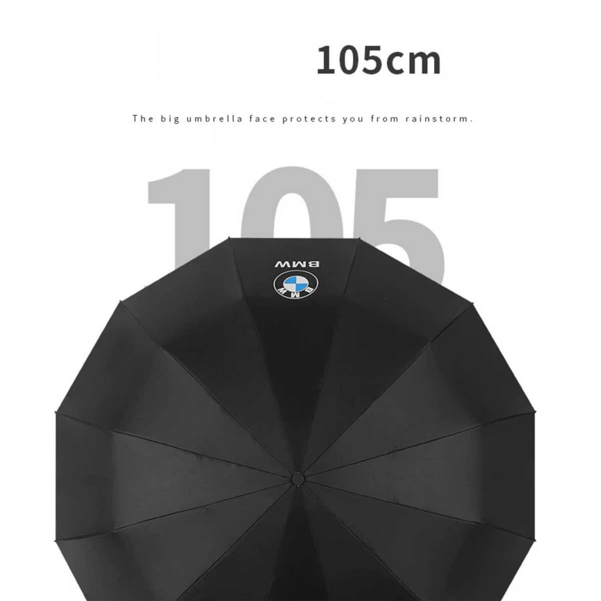 BMW Luxury Automatic Umbrella  12-Rib Windproof Long Handle Folding Umbrella