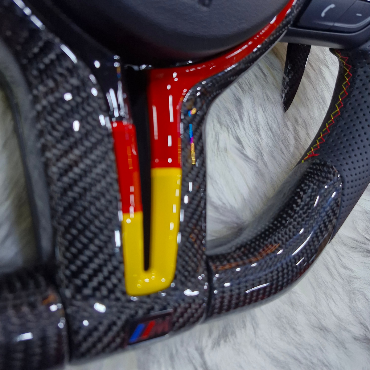 Carbon Steering Wheel with Led For BMW F Series 