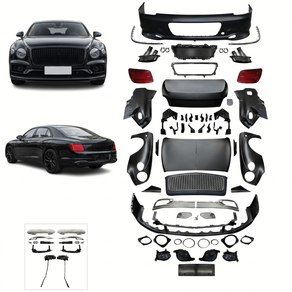 Bentley Flying Spur (2005–2019) Upgrade to 2020 Style Body Kit – Full Front & Rear Conversion Kit