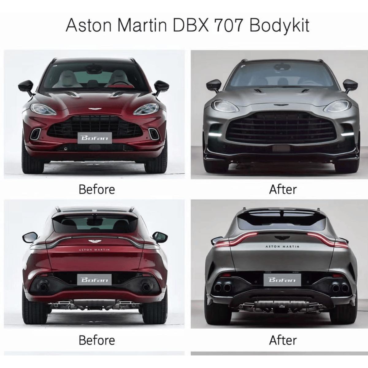 Dry Carbon Fiber Body Kit for Aston Martin DBX (DBX 707 style) – Full Aero Package (Front Bumper, Rear Diffuser, Side Skirts, Spoiler) | UMPARTS