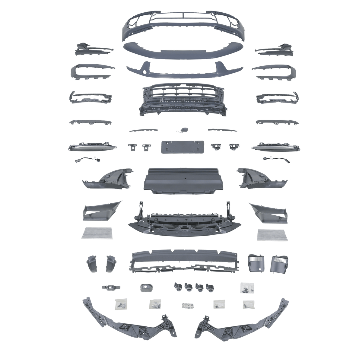 Compatible with Porsche Macan 95B (2014-2023) Upgrade to 95B.3 OE Style Front Bumper Kit with DRL