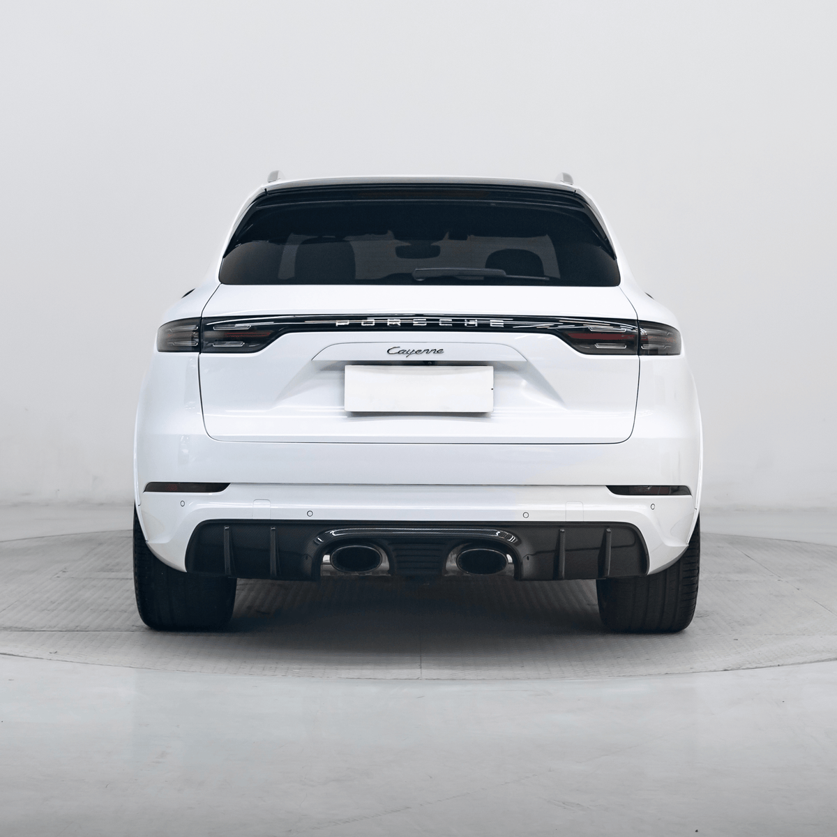 Turbo GT Style Rear Diffuser for Porsche Cayenne Coupe 9Y0.1 (2018–2023) – Carbon Fiber with Exhaust Tips | UMPARTS