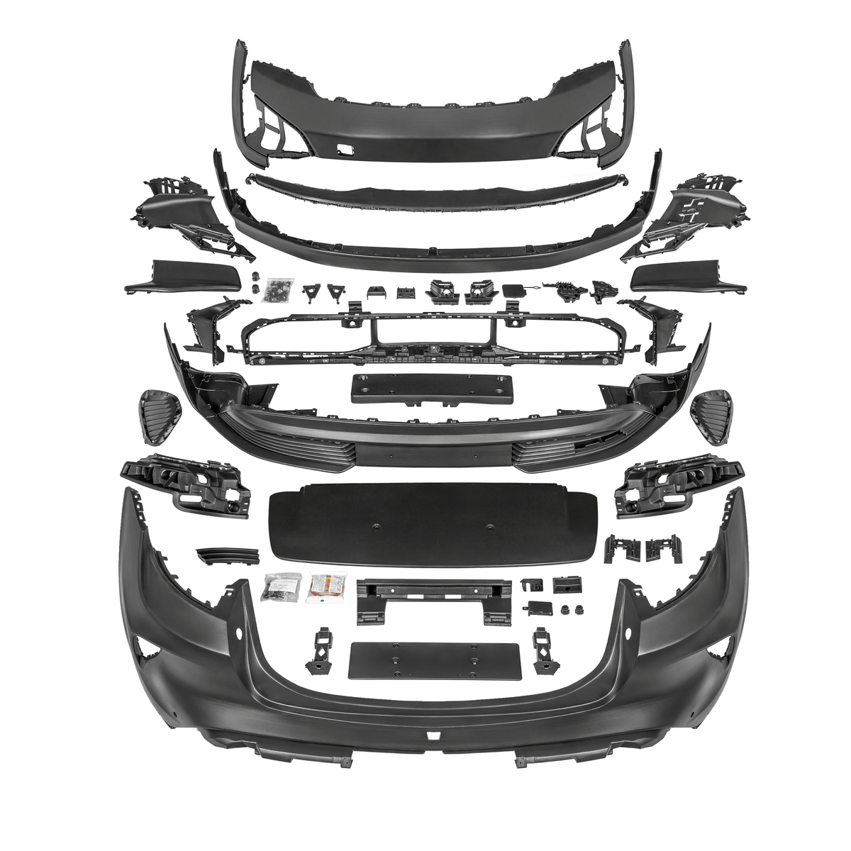 Compatible with Porsche Taycan 9J1.1 Upgrade to 9J1.2 Turbo GT Style Body Kit