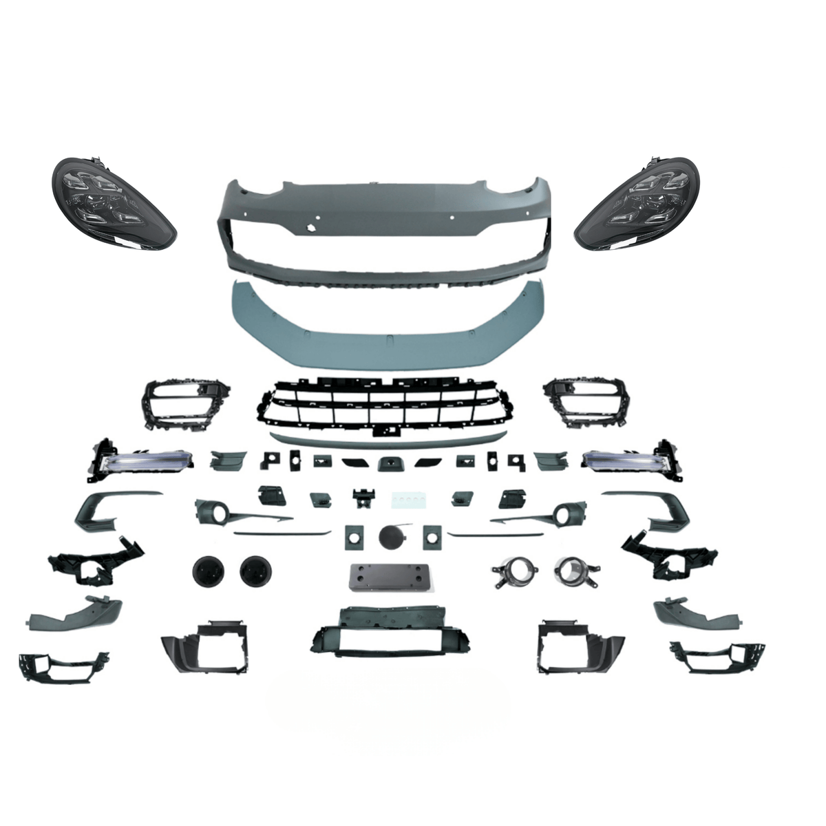 Porsche Panamera 970.1 to 971 GTS / SD Style Front Bumper Upgrade Kit with Headlight Conversion